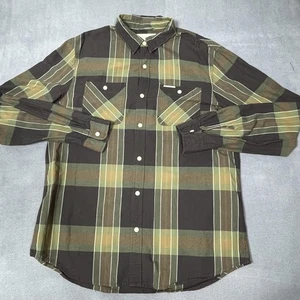 Ralph Lauren Denim & Supply Shirt Mens Large Brown Plaid Western Button Down - Picture 1 of 12