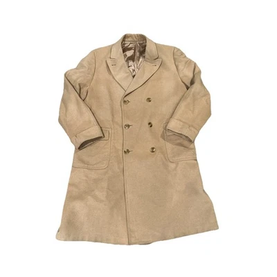 Vintage BASKIN  100% Camel Hair Double Breasted Coat 70s 80s Men's XL - Image 1 of 4
