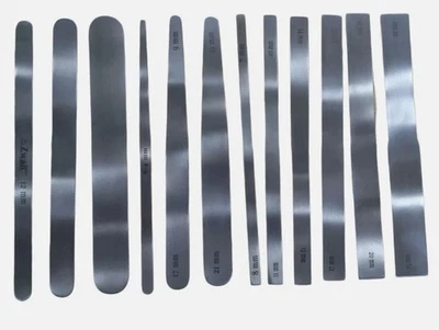 SEAPRO INDUSTRY Brain trauma neurosurgery SS non-magnetic spatula malleable set of 12pcs