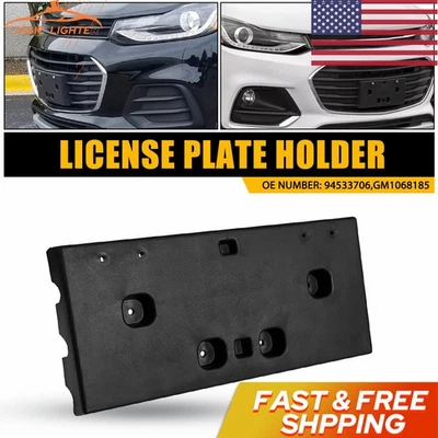Soporte de matrícula para Chevrolet Trax 2017-2022 delantero negro texturizado 94533706 Foto 1 de 4