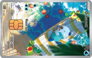 Oshawott 105_86 Holographic Credit Card Sticker - Picture 1 of 3