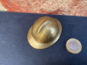 Miniature WW1 M15 French Adrian Cast Brass Helmet Trench Art First World War - Picture 1 of 6