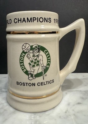 Taza de piedra de cerámica 1980-81 Boston Celtics NBA "Campeones del Mundo" Foto 1 de 4