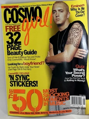 Cosmo Girl Magazine Y2K May 2001 Eminem NSYNC Stickers Beauty Guide 2000s Music Foto 1 de 4