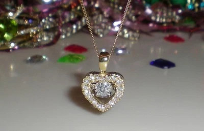 *UNSTOPPABLE LOVE*  10K Yellow Gold 1/3ct  HEART-SHAPE Diamond Necklace 💎  KAY - Image 1 of 4
