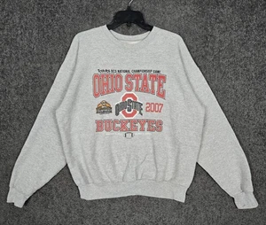 Vintage Ohio State Buckeyes Crewneck Sweatshirt Men's Large Gray 2000s Tostitos - Picture 1 of 11
