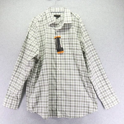 Banana Republic Shirt Mens 2XL XXL Slim Fit Button Green Plaid Long Sleeve NWT - Image 1 of 4