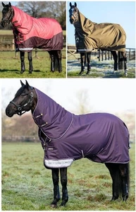 LeMieux Arika Ripstop 200g Mediumweight 600d Turnout Rug + Hood Alpine 4'9"-7'3" - Picture 1 of 15