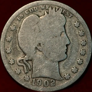 1902 Philadelphia Mint Silver Barber Quarter - Picture 1 of 2