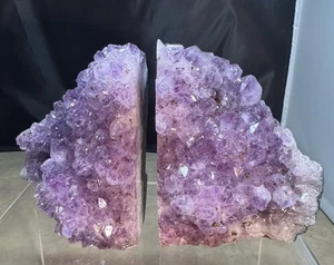 Cristallo viola naturale ametista punti grappoli FERMALIBRI 3,12 libbre geologo roccia - Foto 1 di 13