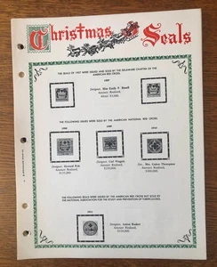 Alte Albumseiten für Weihnachtssiegel / 1907-1952 + (10) Leerseiten - Bild 1 von 13