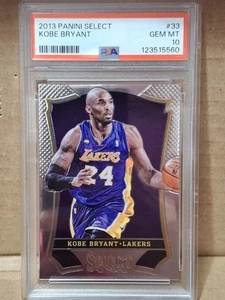 2013 KOBE BRYANT PANINI SELECT NBA CARD #33 PSA 10 LA LAKERS BLACK MAMBA GRADED - Bild 1 von 6