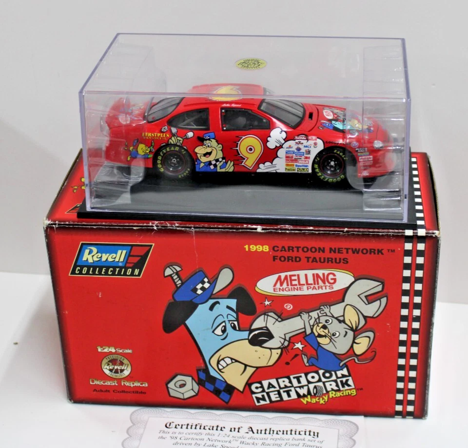 Revell Lake Speed 1998 Ford Taurus Cartoon Network Diecast Bank Set W/Box & COA - Image 1 of 4