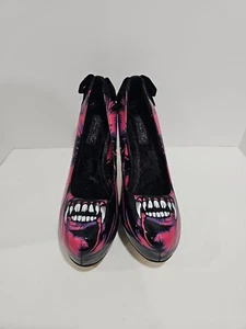 Size 11 Hot Topic Heels Alternative Monster stiletto sharp teeth See DESCRIPTION - Picture 1 of 13