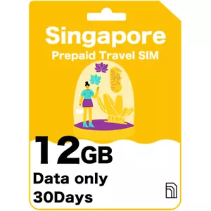 Singapore Prepaid Travel SIM Card 12GB Data for 30 Days - Picture 1 of 7