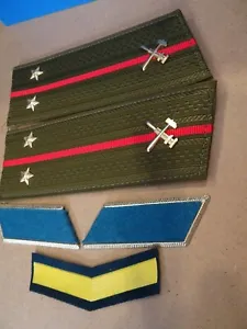 USSR Dept of Topography/Mapping - Lieutenant Shoulder Boards/Collar Tabs/Patch - Picture 1 of 12