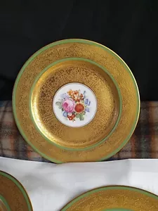 12 platos de cena Thomas Bavaria más dorados 10 5/8" PEIKIN GALERÍAS ROSAS - Imagen 1 de 14