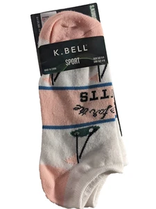 NEW~ K. Bell ~Women's Single Pair Low-Cut Ankle Socks "Here for the Putts" ~9-11 - Picture 1 of 3