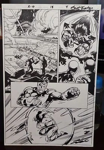 X-O MANOWAR NÚMERO 18 PÁGINAS 4 1998 ARTE CÓMICO ORIGINAL DE SCOT EATON & DON HUDSON - Imagen 1 de 2