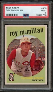 BB - 1959 Topps - #405 - Roy McMillan - PSA 9 - MINT - Picture 1 of 2