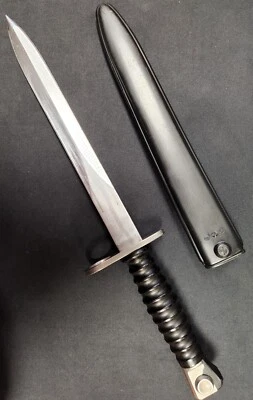 Swiss M1957 Combat Knife Bayonet w/ Scabbard - Switzerland PE57 - VTG - Image 1 of 4