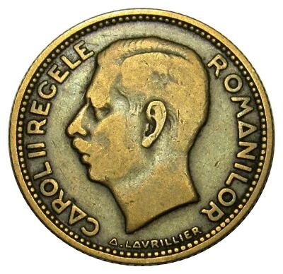 Romania 10 Lei 1930 Paris Coin KM#49 Carol II (a3) - Image 1 of 2