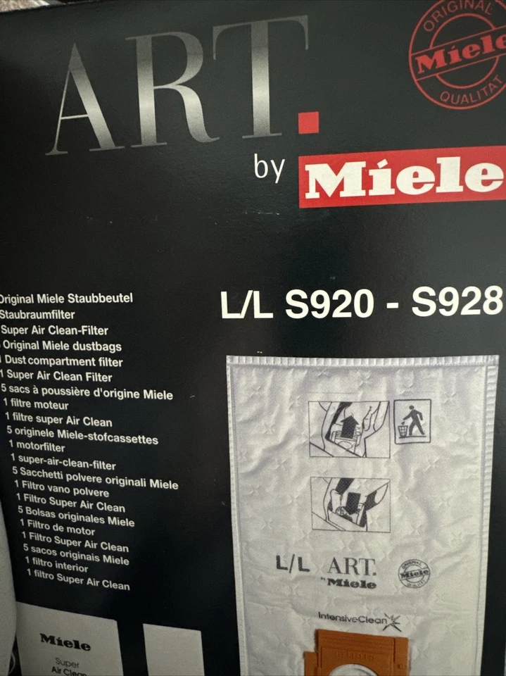 MIELE art Dustbags L/L  Filter S920 S938 S900 S926 S928 type L - Image 1 of 1