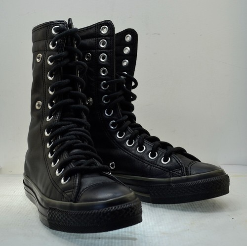 Converse in pelle nera 13 fori