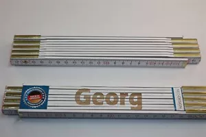Zollstock mit Namen GEORG Lasergravur 2 Meter Handwerkerqualität - Bild 1 von 1