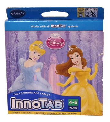 NEW Vtech Innotab Disney Princesses Cinderella Belle Software Game 2012 Retired - Image 1 of 4