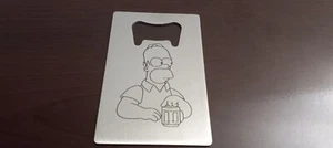 Homer/Simpsons Credit Card Bottle Opener~ laser engraved - Picture 1 of 1