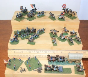 Vintage Hand Painted Miniature game Civil War Soldiers Cavalry Artillery Army - Picture 1 of 19