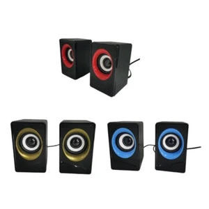 USB Speaker Pair Subwoofer Speaker Set for Home Computer Laptop Simple Operation - Afbeelding 1 van 11