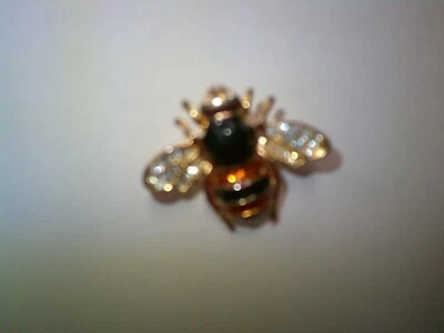 PIN BROCHE ABEJA MIEL ESMALTE DORADO ANIMAL INSECTO PIEZA DE MODA Foto 1 de 2