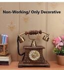 TrenDec Non - Working/Decorative Telephone with Wooden Carving Works Vintage