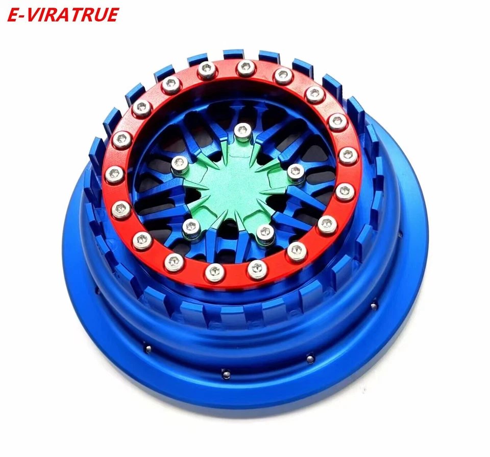 E-VIRATRUE Aluminum Wheel For ARRMA MOJAVE/FIRETEAM 6S 1/7&SENTON 1/10 Blue 1pcs - Image 1 of 1