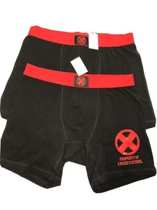 Marvel SpiderMan Men's Boxer Briefs, Bk&Rd, Size Med, NEW 2PK. Xavier School - Picture 1 of 5