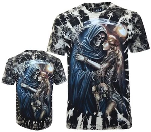 Camiseta Tie Dye Parca y Rubia Mujer Soldado Guadaña Brilla en la Oscuridad por Wild - Imagen 1 de 5