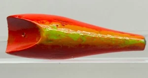 Vintage Handcrafted Wood Plug Fishing Lure Neon Colored Stripes Body 2.75” Bass - Picture 1 of 8