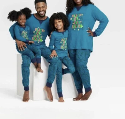 Wondershop para mujer "Black Joy Every Season" 2 piezas conjunto de sueño navideño azul XL ¡NUEVO! Foto 1 de 4