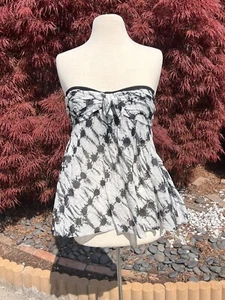 Proenza Schouler Top Women’s Black & White Corset Top Size 6 Ruched Pleated - Picture 1 of 6