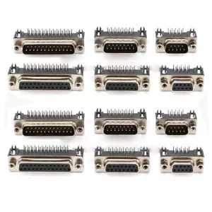 9 15 25 Pin D-Sub Socket PCB Board Mount Solder Pin Connector RS232 Serial VGA - Picture 1 of 10