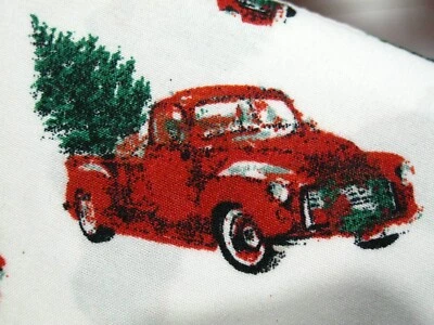 Juego de sábanas Trend Spot Queen ÁRBOL DE NAVIDAD AÑOS 40 camioneta Ford roja NUEVO Foto 1 de 4