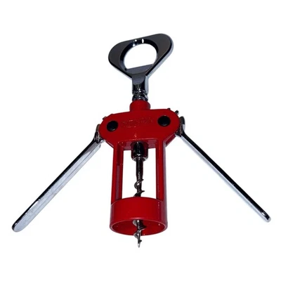 Sacacorchos vintage Swing-A-Way Red Wing abrebotellas metal vino herramienta EE. UU. Foto 1 de 2