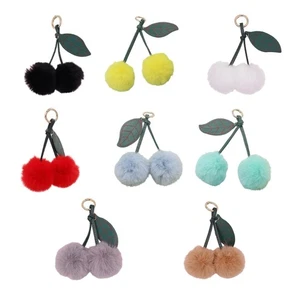 Cherrys Plush Keychain Creative DIY Accessory For Backpacks Purses - Picture 1 of 16