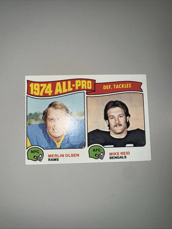 1975 Topps - #215 Mike Reid, Merlin Olsen - Image 1 of 1