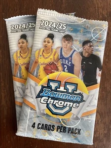 (2) BLASTER Pack Lot 2024-25 Bowman Chrome U Basketball Cooper Flagg JuJu Auto? - Picture 1 of 1