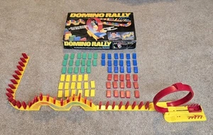 Vintage 1989 Pressman DOMINO RALLY BASIC SET Game ~ USA Made *MOSTLY COMPLETE* - Picture 1 of 10