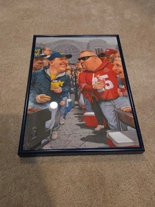 "The Big Game"  MICHIGAN OHIO STATE by C.F. Payne Framed Poster Print 15"X11" - Picture 1 of 3