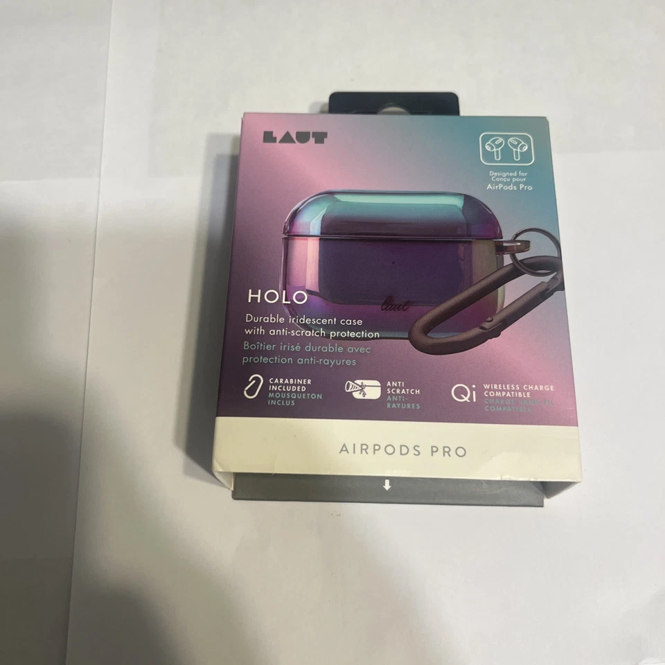 LAUT - Funda Holo para AirPods Pro Acabado Iridiscente Mosquetón Anti Arañazos NUEVO Foto 1 de 1